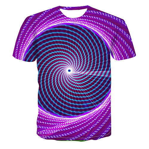 

Men's Club Weekend Street chic / Punk & Gothic T-shirt - 3D / Graphic / Visual Deception Print Fuchsia