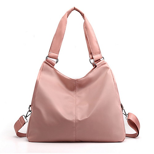 

Women's Zipper Nylon Top Handle Bag Solid Color Black / Purple / Blushing Pink