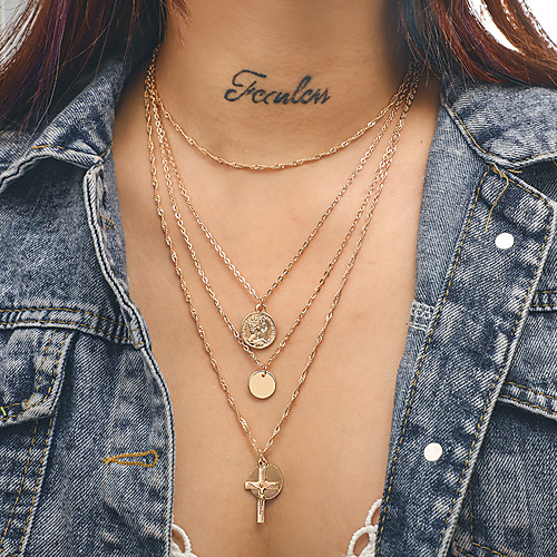 

Women's Necklace Friends European Romantic Casual / Sporty Sweet Chrome Gold 67 cm Necklace Jewelry 1pc For Street Festival