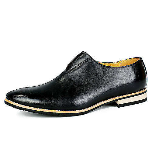 

Men's Leather Fall / Spring & Summer Classic / Casual Loafers & Slip-Ons Breathable Black / Party & Evening