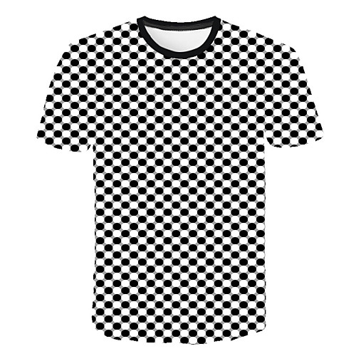 

Men's Daily Sports Street chic / Exaggerated T-shirt - Geometric / Color Block / 3D Print Rainbow