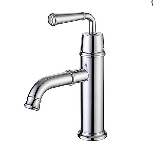 

Bathroom Sink Faucet - Rotatable Chrome / Oil-rubbed Bronze Centerset Single Handle One HoleBath Taps