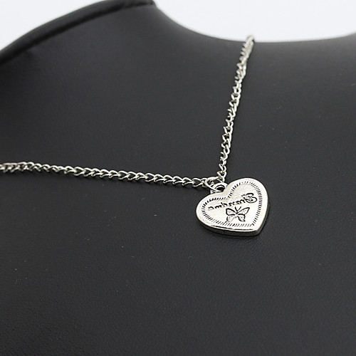 

Women's Necklace Friends European Romantic Casual / Sporty Sweet Chrome Silver 46 cm Necklace Jewelry 1pc For Street Festival