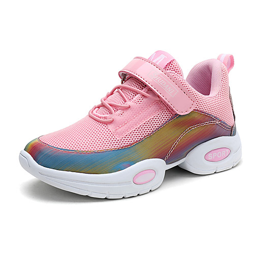 

Girls' Comfort Mesh Athletic Shoes Little Kids(4-7ys) / Big Kids(7years ) Running Shoes / Walking Shoes Pink / Black Summer / Fall / Color Block
