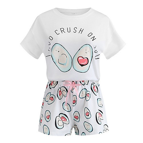 

Women's Round Neck Suits Pajamas Geometric