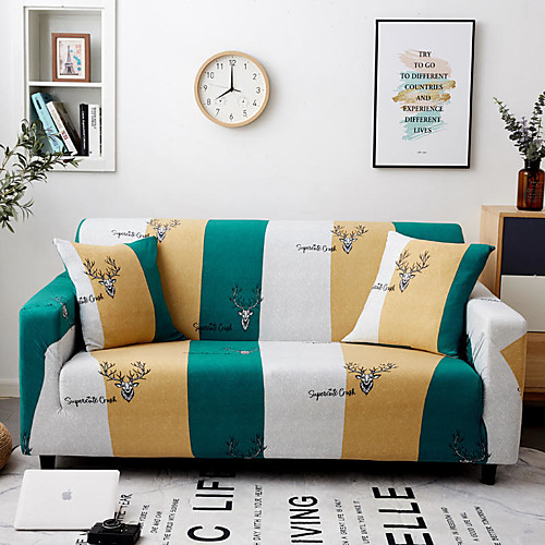 

2020 New Stylish Simplicity Print Sofa Cover Stretch Couch Slipcover Super Soft Fabric Retro Hot Sale Couch Cover (1 free pillowcase)
