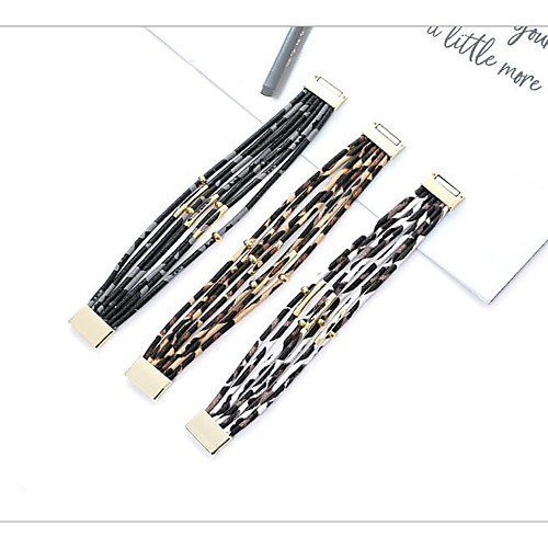 

Women's Panther Bracelet Two tone Lucky Asian Trendy Alloy Bracelet Jewelry White / Black / Coffee For Party Evening Gift Formal Date Festival