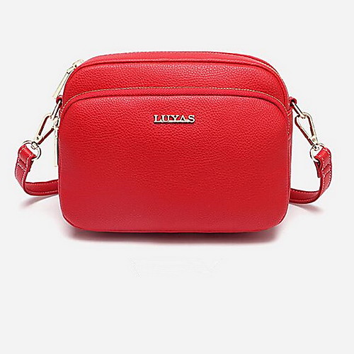 

Women's Zipper PU Crossbody Bag Solid Color Yellow / Red / Black