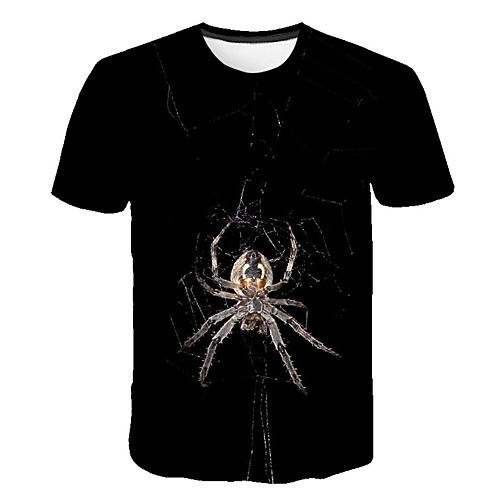 

Men's Daily Sports Street chic / Exaggerated T-shirt - Geometric / 3D / Animal Print Black
