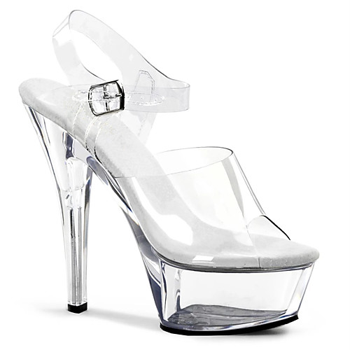 

Women's Sandals Stiletto Heel Peep Toe PU British Summer White