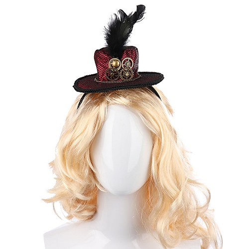 

Women's Party Polyester Bucket Hat-Color Block Fall Wine