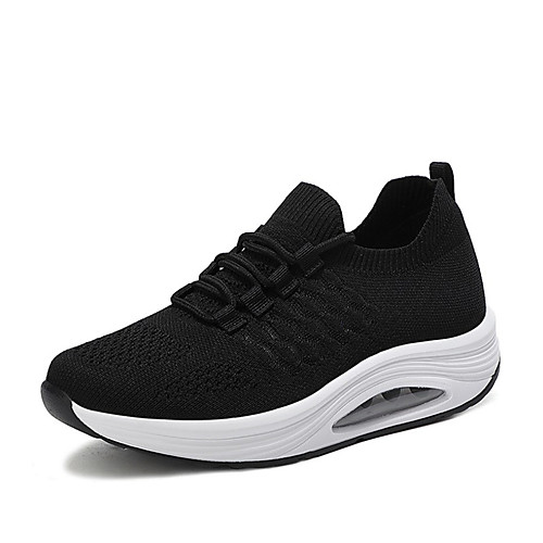 

Women's Athletic Shoes Creepers Round Toe Knit Sporty / Casual Walking Shoes Spring & Fall / Spring & Summer White / Black