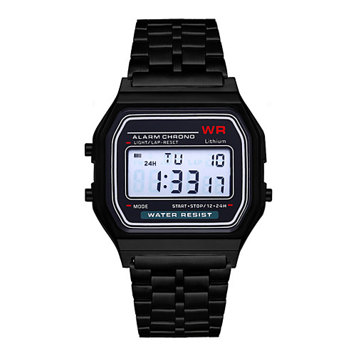 

Men's Digital Watch Automatic self-winding Formal Style Sporty Stainless Steel Black / Silver / Gold 30 m Calendar / date / day Alarm Clock Digital Casual Outdoor - Gold Silver Black Two Years