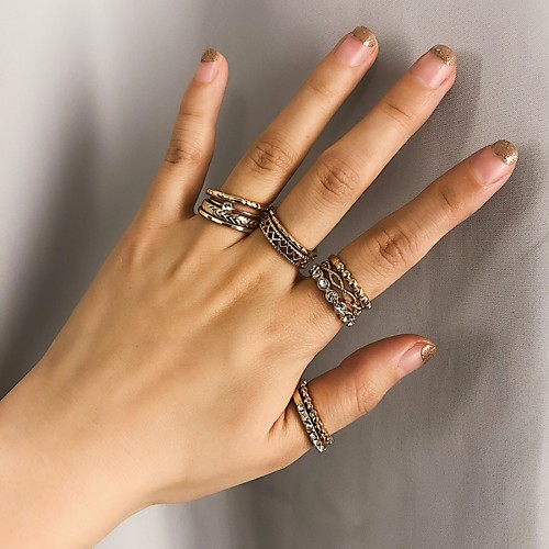 

Women's Ring 1 set Gold Alloy Elegant Holiday European Festival Jewelry