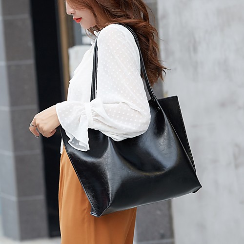 

Women's PU Top Handle Bag Solid Color Wine / Dark Green / Brown