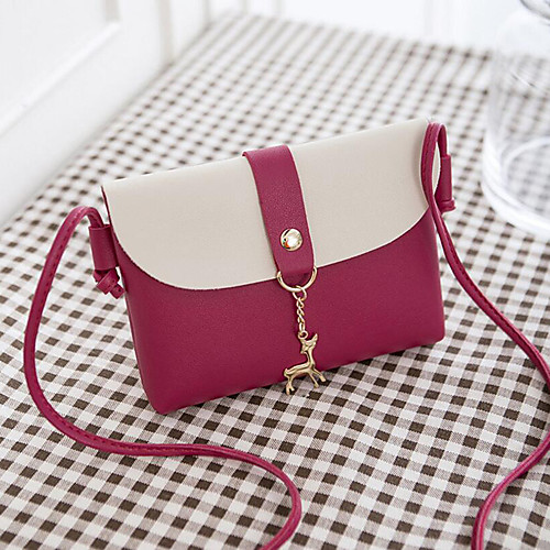 

Women's Polyester / PU Crossbody Bag Solid Color Wine / Blushing Pink / Fuchsia