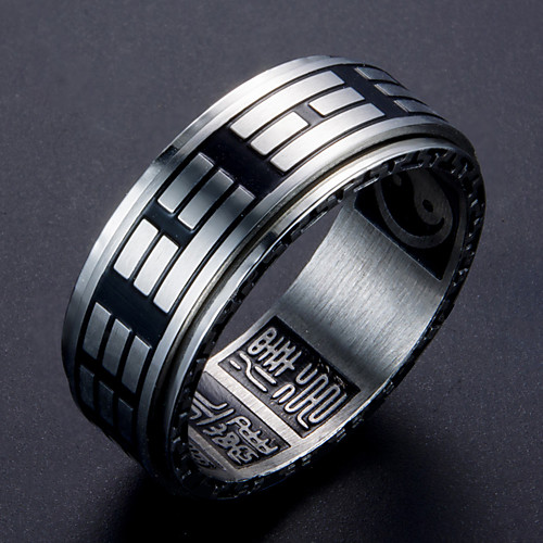 

Men Women Band Ring Black Stainless Steel Punk Jewelry Mixed Color