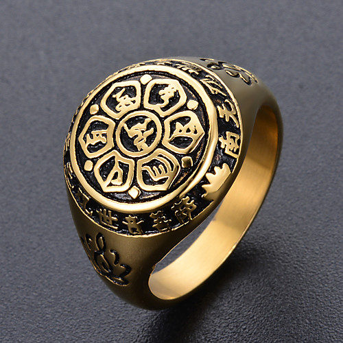 

Male Band Ring 1 pc Gold Silver Stainless Steel Punk Daily Wear Jewelry Mixed Color