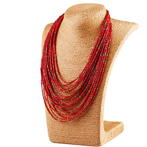

Women's Necklace Long Necklace Friends European Romantic Casual / Sporty Sweet Chrome Black Blue Red 50 cm Necklace Jewelry 1pc For Street Festival