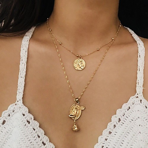 

Women's Necklace Friends European Romantic Casual / Sporty Sweet Chrome Gold Silver 45 cm Necklace Jewelry 1pc For Street Festival