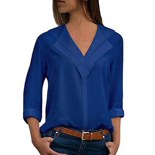 

Women's Daily Shirt - Solid Colored Wine