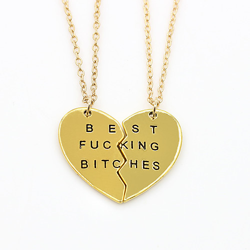 

Women's Pendant Necklace Necklace Friends European Romantic Casual / Sporty Sweet Chrome Gold Silver 45 cm Necklace Jewelry 1pc For Street Festival