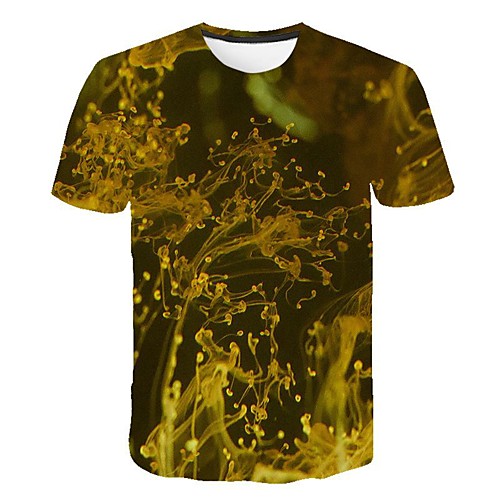 

Men's Daily T-shirt - 3D Print Yellow