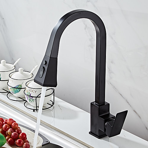 

Kitchen faucet - Single Handle One Hole Electroplated Pull-out / ­Pull-down Centerset Contemporary Kitchen Taps