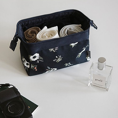 

PU Pattern / Print / Zipper Cosmetic Bag Outdoor Black / Pale Blue / Dark Blue