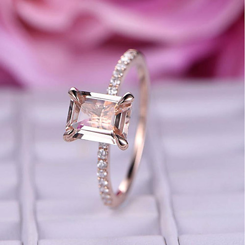 

Women's Ring AAA Cubic Zirconia 1pc Rose Gold Alloy Stylish Wedding Party Jewelry Cute