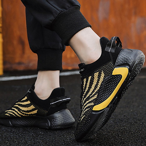 

Men's Mesh Spring Athletic Shoes Breathable Color Block Yellow / Black / Gray