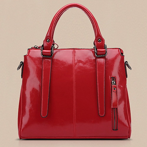 

Women's Zipper PU Crossbody Bag Solid Color Black / Brown / Red
