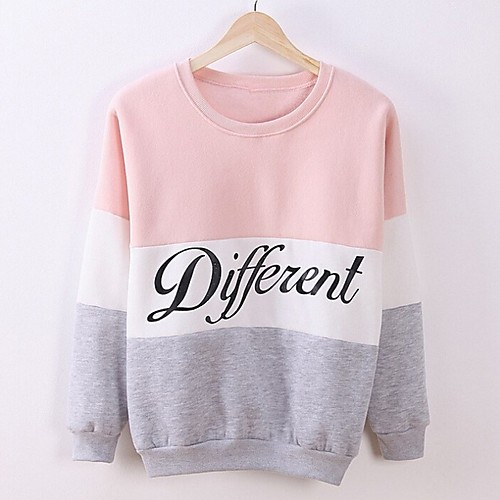 

Women's Casual Sweatshirt - Letter Blushing Pink S