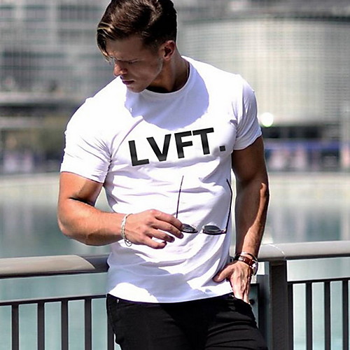 

Men's Daily T-shirt - Letter White