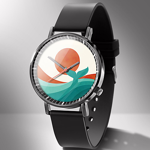 

Men and Women Sport Watch Quartz Animal Pattern Rubber Black Cute New Design Casual Watch Analog New Arrival Fashion - Black Black / Yellow Black / Orange One Year Battery Life