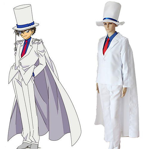 

Inspired by Detective Conan Kid the Phantom Thief Anime Cosplay Costumes Japanese Cosplay Suits Blouse Top Pants For Men's / Cloak / Cap / Tie
