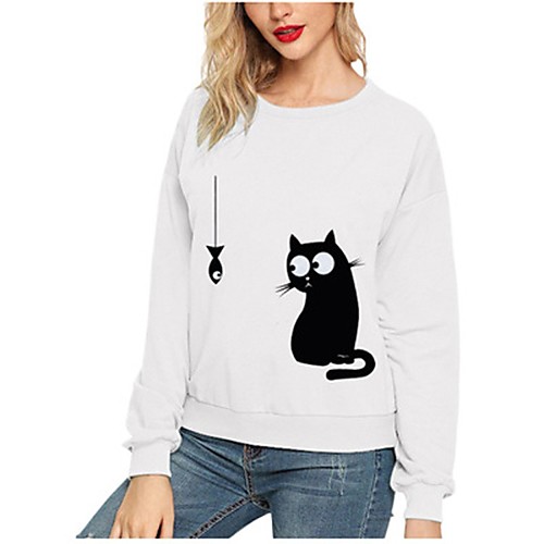 

Women's Casual Sweatshirt - Cartoon Yellow S