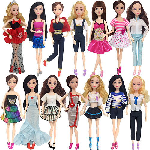 

Doll accessories Doll Clothes Doll Dress Simple Creative Kawaii Clothing Fabrics 1-14 pcs Children's All Toy Gift
