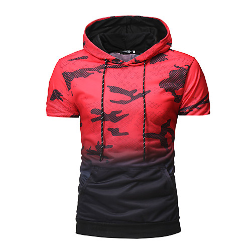 

Men's Daily Sports Basic / Elegant T-shirt - Solid Colored / Camo / Camouflage Red
