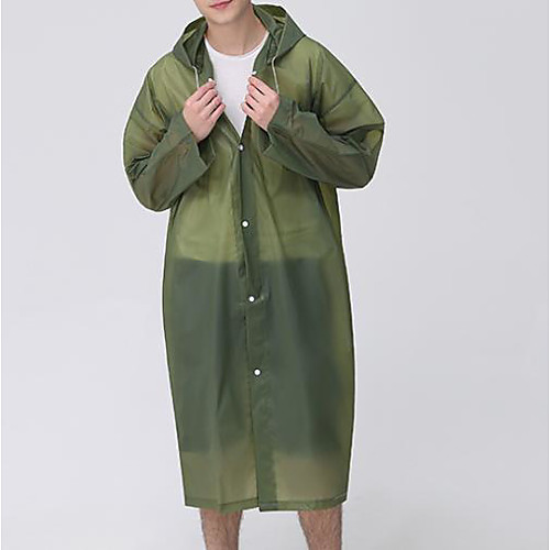 

Protective Clothing Anti Dust And Droplet Men's Basic Long Cloak / Capes, Solid Colored Hooded Long Sleeve Polyester Black / Army Green / Blue