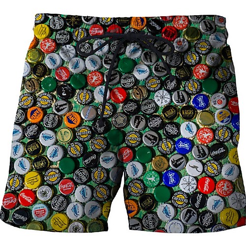 

Men's Yellow Orange Green Bottoms Swimwear Swimsuit - Geometric XL XXL XXXL Yellow