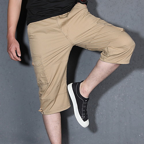 

Men's Basic Shorts Pants - Solid Colored Army Green Khaki Black US34 / UK34 / EU42 US36 / UK36 / EU44 US38 / UK38 / EU46