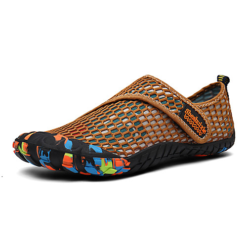 

Men's Mesh Fall / Spring & Summer Sporty / Casual Athletic Shoes Water Shoes / Upstream Shoes Breathable Color Block Green / Brown / Black