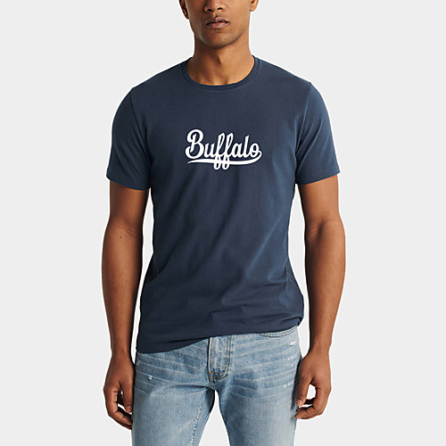 

Men's Daily Sports Business / Basic T-shirt - Solid Colored / Letter Black & White, Print Black