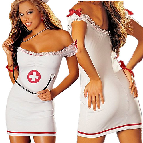 

Uniforms Nurse Adults' Women's Dress For Acrylic Fibers Masquerade Dress
