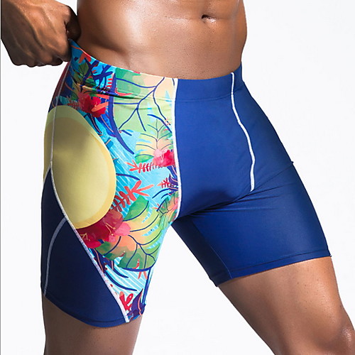 

Men's Normal Nylon Sexy Long Johns Geometric Mid Waist