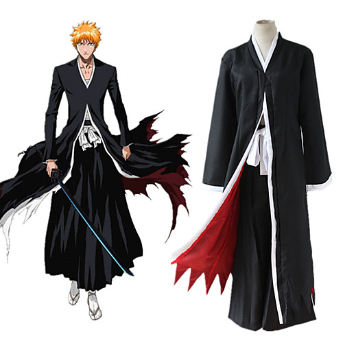

Inspired by BLEACH Ichigo Kurosaki Anime Cosplay Costumes Japanese Cosplay Suits Cloak For Men's Women's