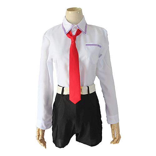 

Inspired by Steins;Gate Makise Kurisu Anime Cosplay Costumes Japanese Cosplay Suits Shirt Belt Shorts For Women's / Tie