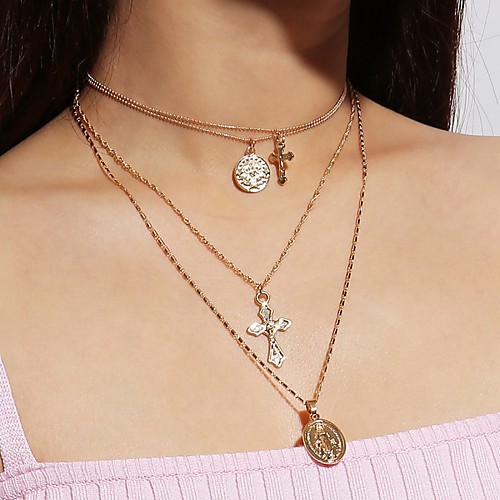 

Women's Necklace Friends European Romantic Casual / Sporty Sweet Chrome Gold Silver 50 cm Necklace Jewelry 1pc For Street Festival