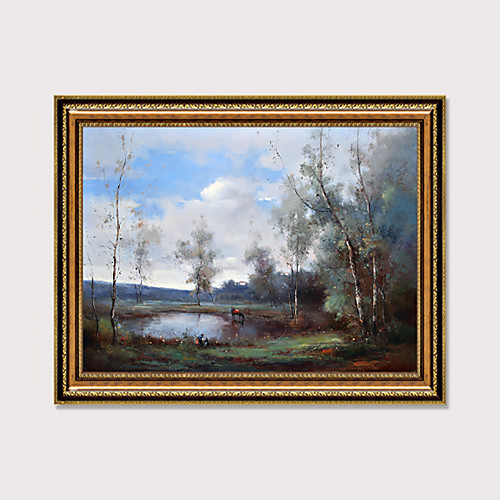

Luxury European-Style Framed Art Print European Town And Country Mural PS Oil Painting Wall Art